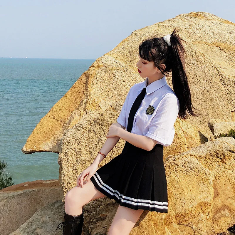 High Waist Women's Skirts Striped Pleated Elastic Waist Female Sweet Mini Dance Plaid Skirt Y2k Korean England Style 2