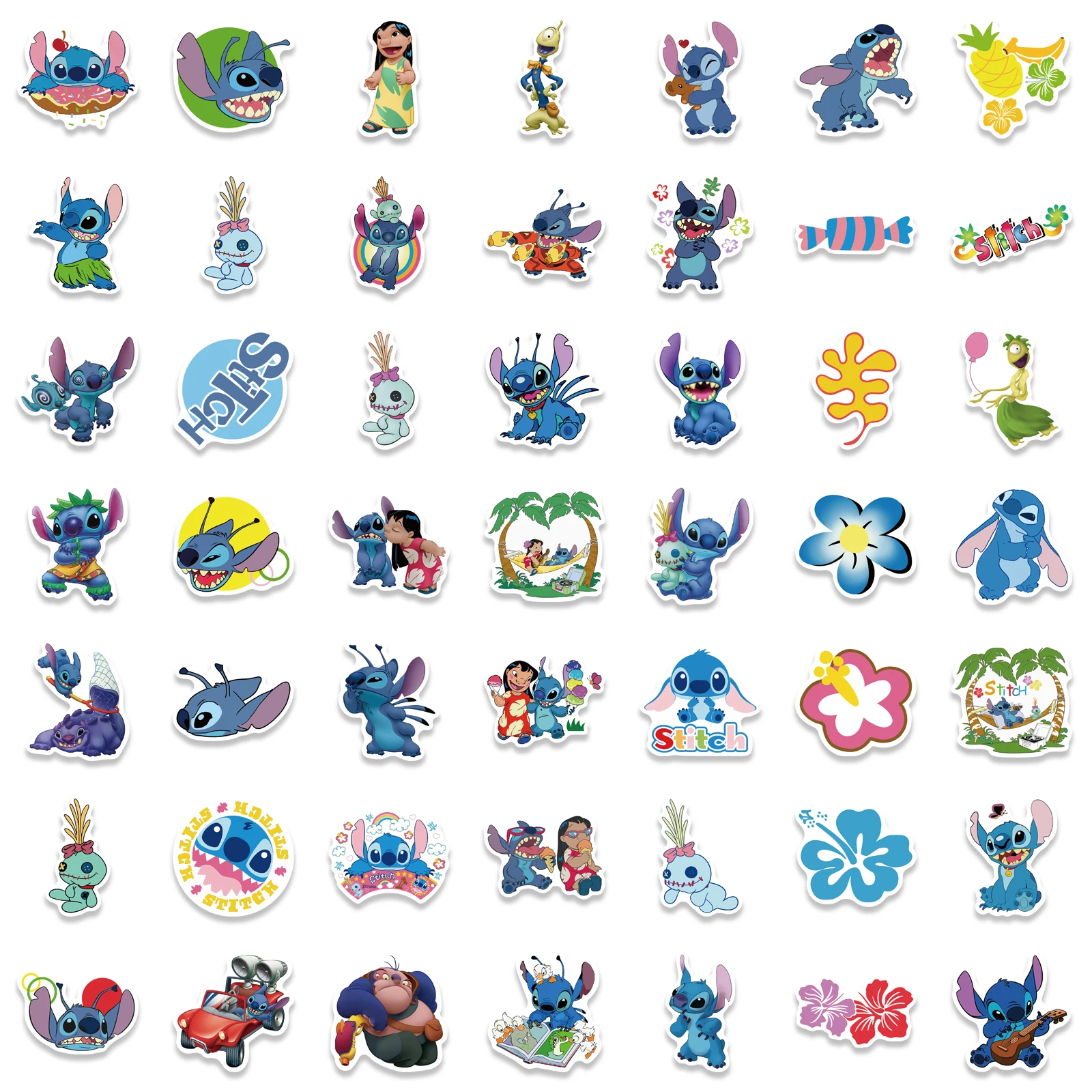 10/30/50PCS Cute Lilo & Stitch Stickers Aesthetic DIY Water Bottle Laptop  Skateboard Classic Cartoon