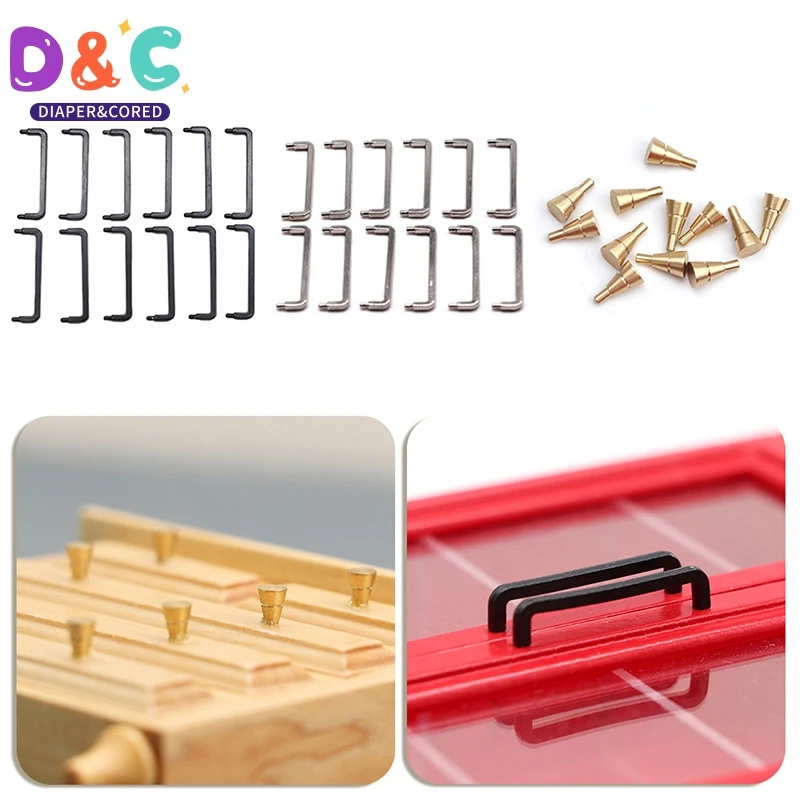 

1 комплект 1:12 миниатюрный ящик для кукольного домика, ручка для шкафа, дверная ручка, шкаф, ящик, Вытяжная ручка, домашняя мебель, декоративная игрушка