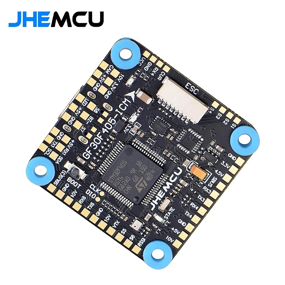 

JHEMCU GF30F405-ICM Baro OSD BalckBox 5V 10V Dual BEC F405 Flight Controller 3-8S 30X30mm for FPV Freestyle Drones DIY Parts