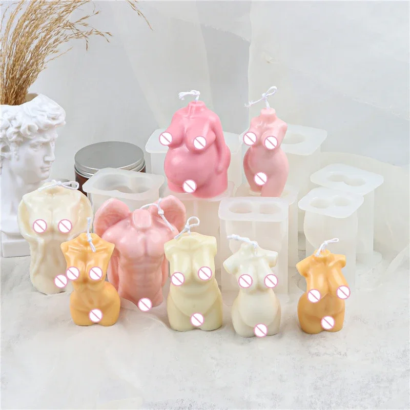 New Body Angel Woman Candle Silicone Mold DIY Pregnant Woman Man Candle Making Resin Soap Mold Gifts Craft Supplies Home Decor