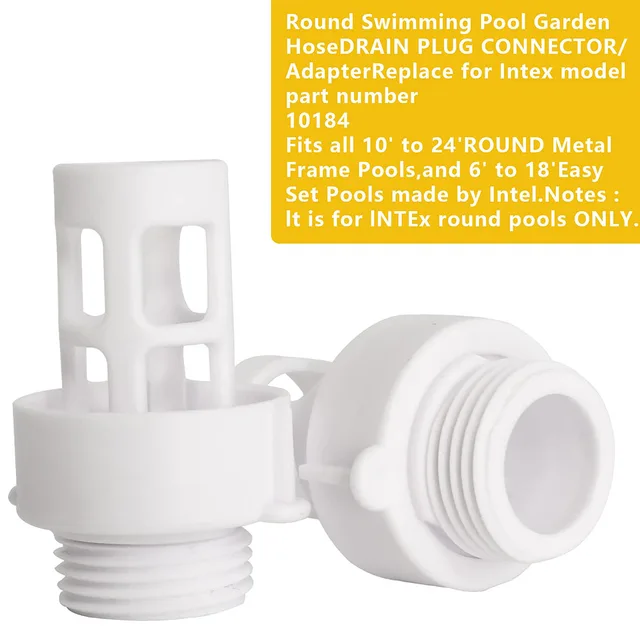 2Db Csatlakozó Adapter Az Intex Kerek Medence Tömlő Lefolyó Száma: 10184 Úszómedence Csere Készlet - Image 2