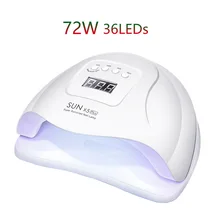

SUN X5 Plus 72W LED Lamp Nail Dryer 36LEDs UV Ice Lamp For Drying Gel Polish Timer Auto Sensor Portable Handle Manicure Tools