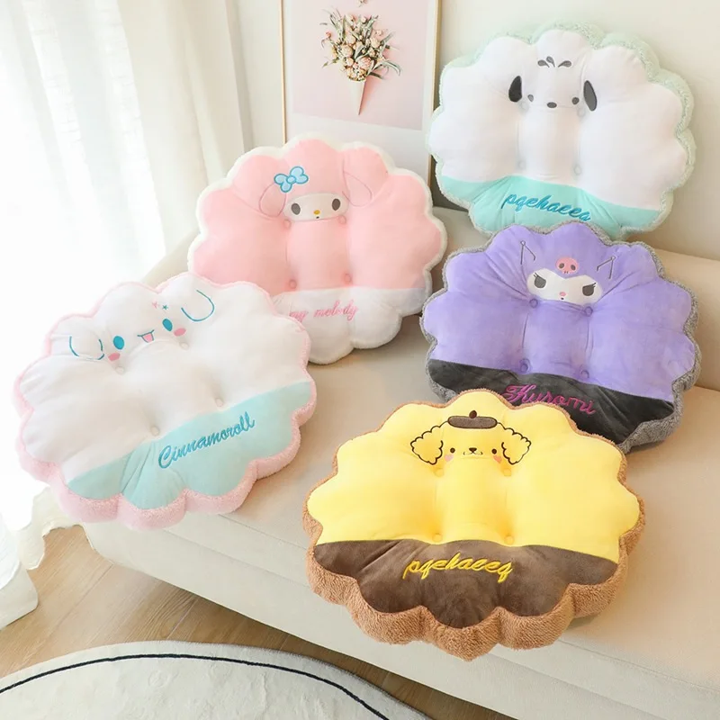 Sanrio Peluche Cuscini Del Sedile Cinnamoroll Kuromi Melody Hello Kitty Sedia Da Ufficio Divano Mat Futon Mat Tatami Floor Home Seat Cushion