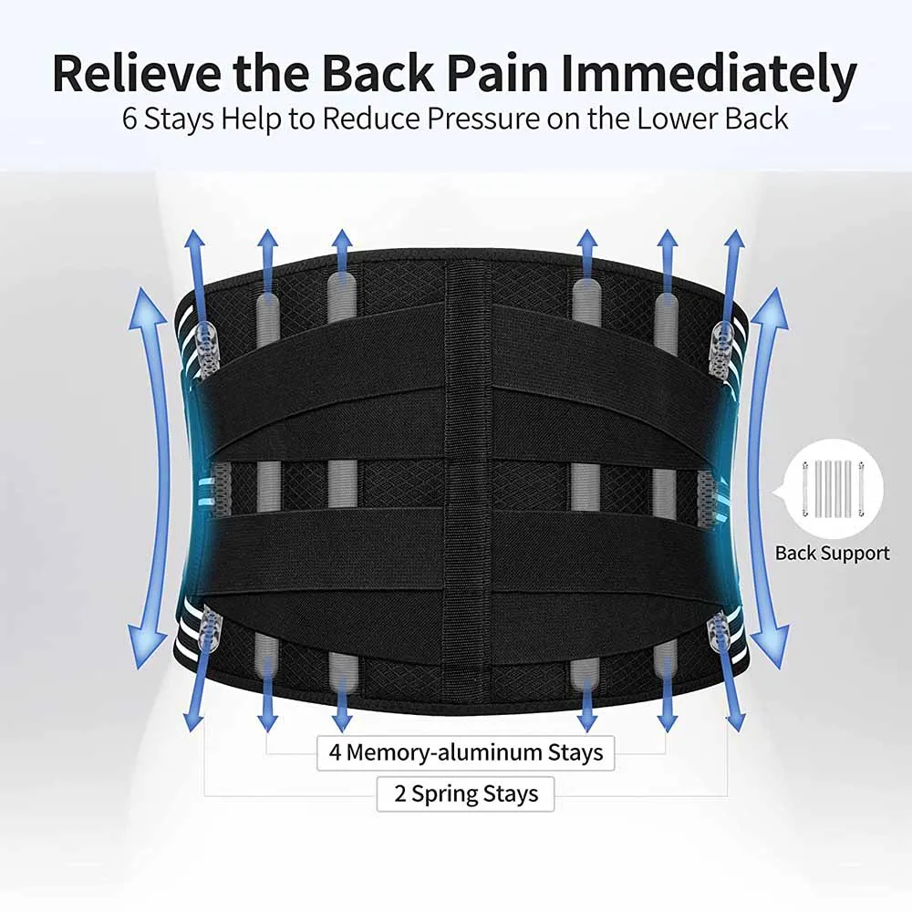 Faja Lumbar para hombre y mujer, cinturón de soporte Lumbar con