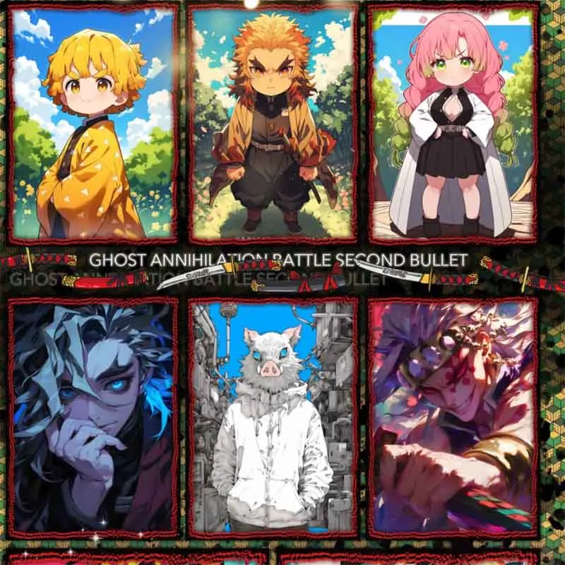 s Demon Slayer Collection Cards High-end B5 Creative Character Rare Limited Cartoon Table Board Game Collectible Cards