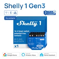 Shelly 1 Gen3 Dry Contact Smart Switch WiFi Bluetooth Operated Relay  Low Voltage Support Over Temperature Protection Control