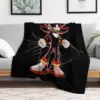 Shadow the hedgehog Throw Blanket Decorative Sofas Sofas Blankets 5