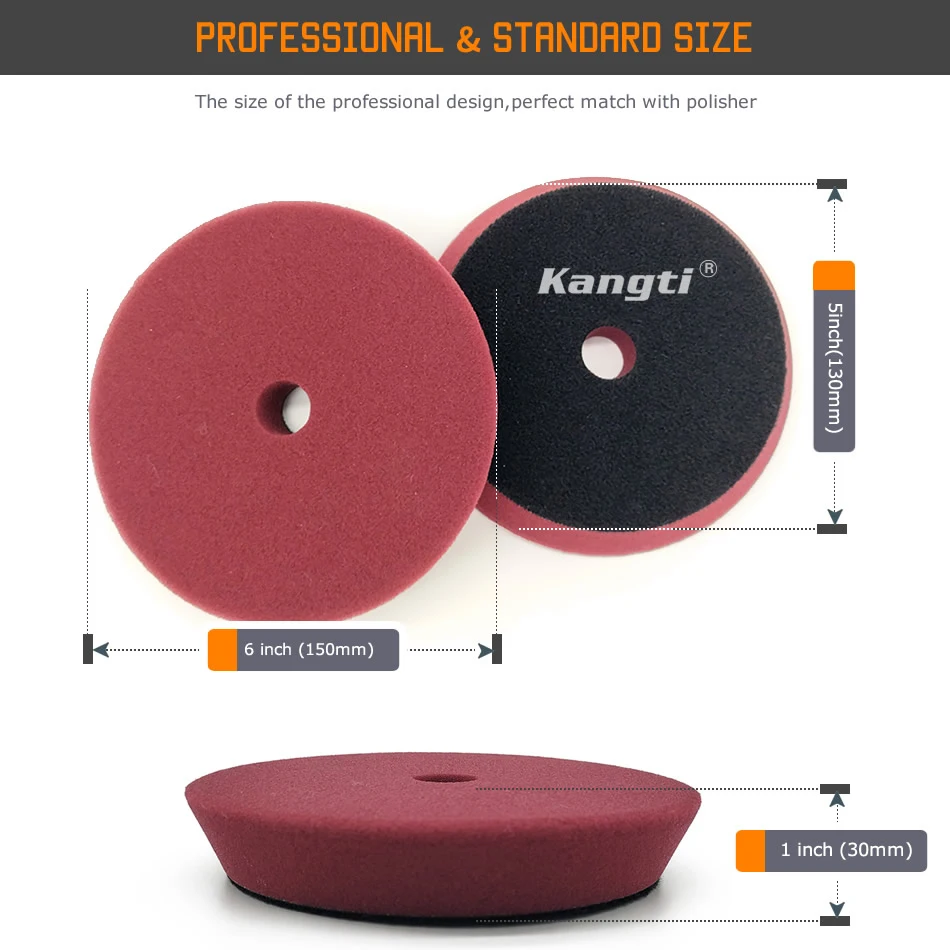 5Inch 125mm Car Polishing Pad Sponge ing Waxing Clean Polish er Drill Wheel Polisher Removes Scratches Car Repair