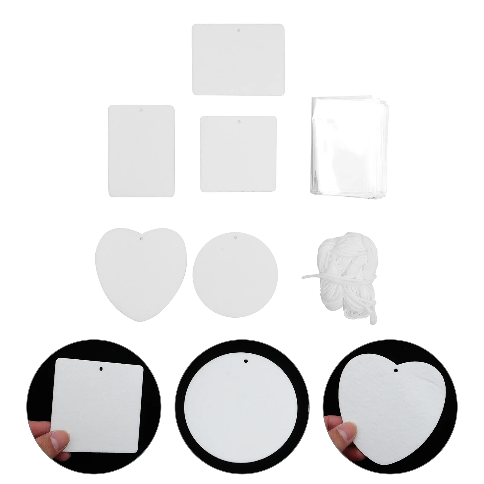 

1 Set/61pcs Chic Car Aroma Diffuser Refill Pads Scented Pendants Making Kit