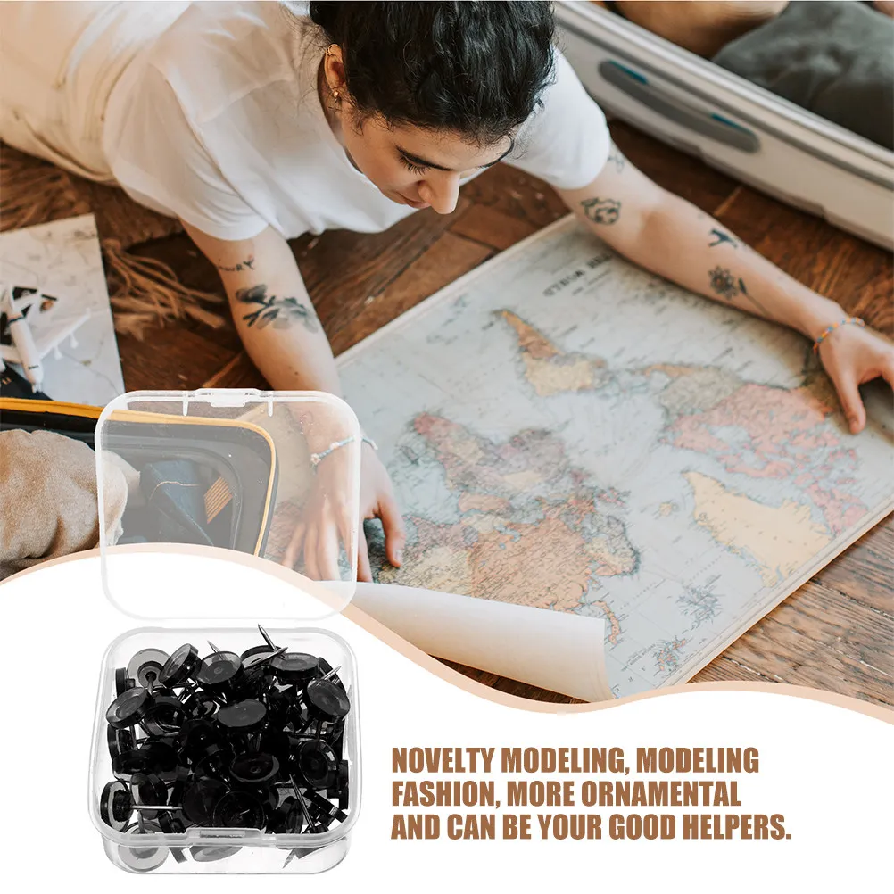 3박스 플랫 헤드 썸 탭 메탈 플라스틱 푸시핀, 게시판, 코르크보드, 사진 벽, 푸시핀, 사무실 썸 탭, 지도 표시용