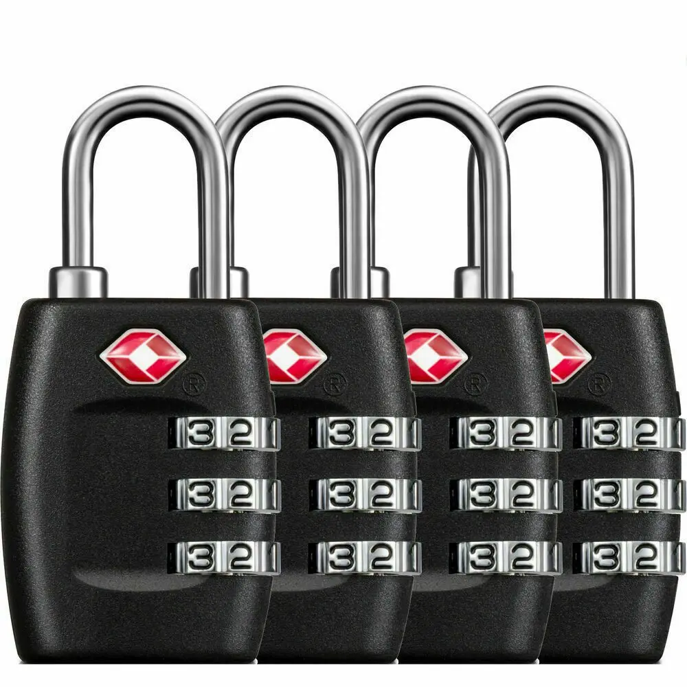 1Pc Combination Lock Travel Suitcase 3 Position Resettable Lock TSA Luggage Duffle Bag Password Locker