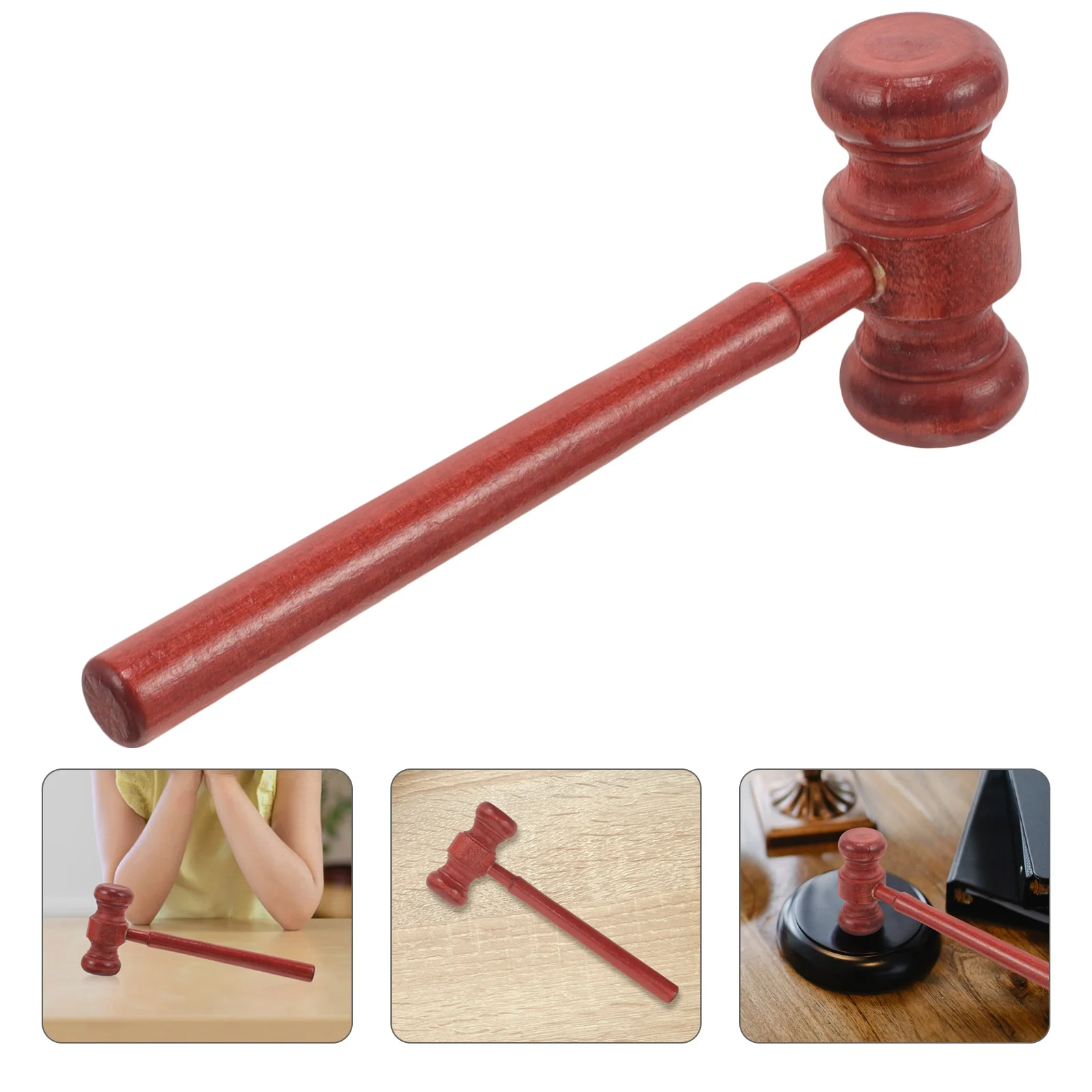 

Mini Judge Hammer Shot Toddler Baby Clothes Wood Wooden Plaything