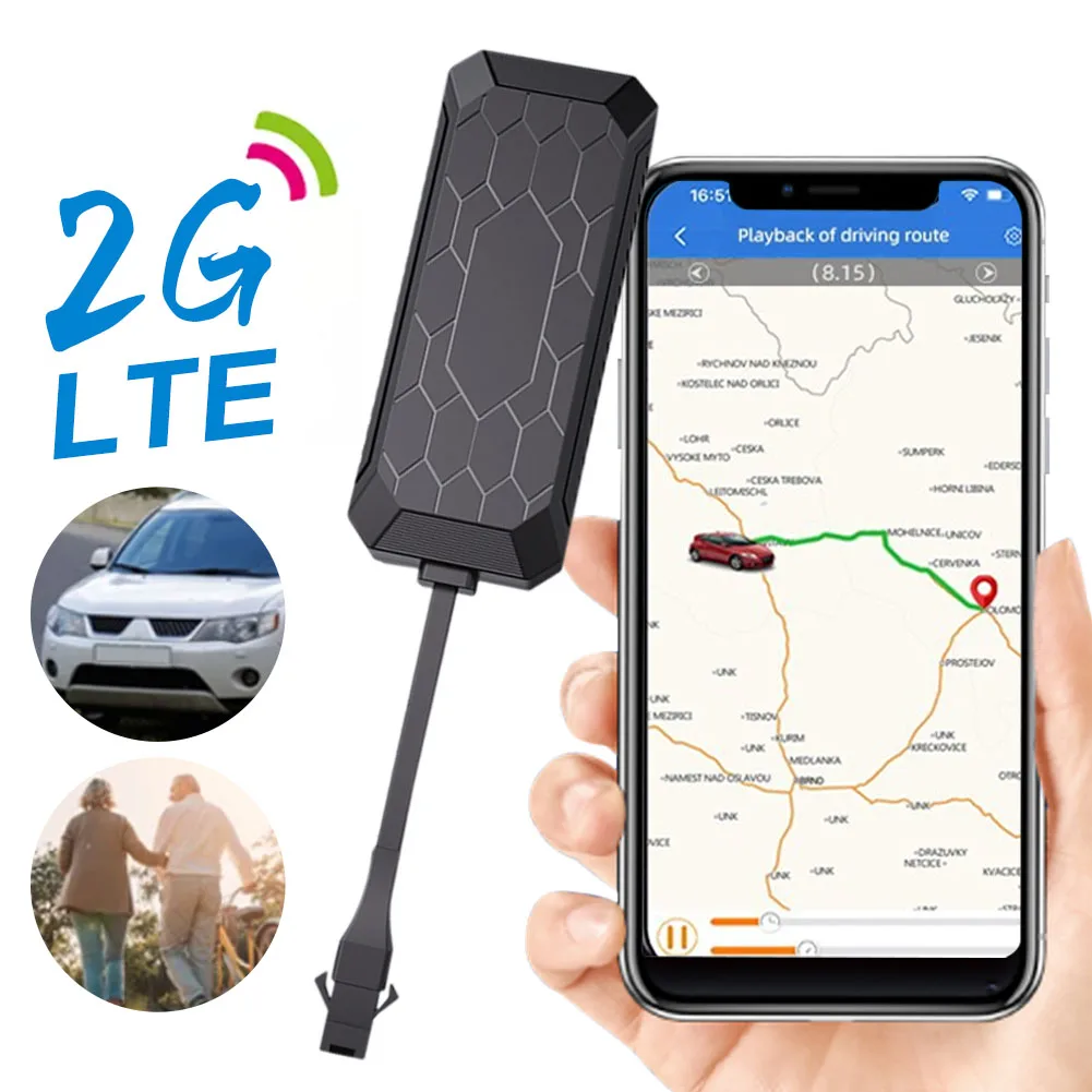 

PG08 Mini GPS Tracker GSM Tracking Device 12-80V Battery Powered APP&PC Real Time Tracking Anti-Lost Locator For Car Motorcycle