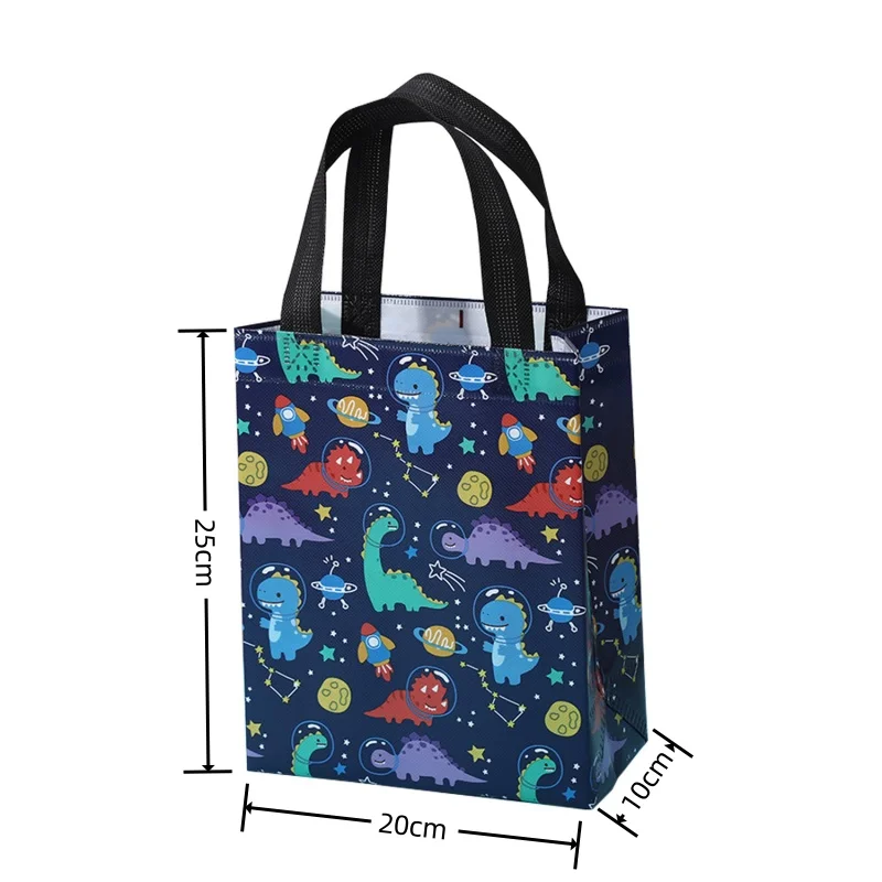 StoBag 20pcs Cartoon Non-woven Tote Bags Fabric Handbag Cute Kids Child Gift Packaging Reusable Pouch Party Favors Birthday 6