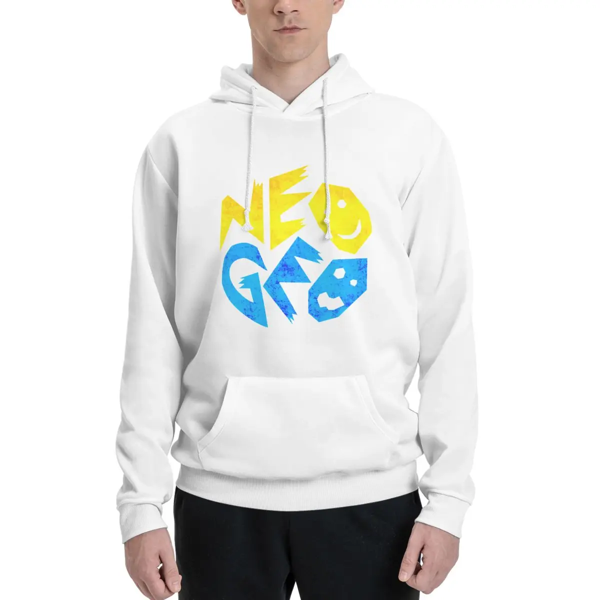 

Neo Geo Arcade 24 Couples Plus Velvet Hooded Sweater Novelty Fitness beautiful With hood Hoodie Vintage