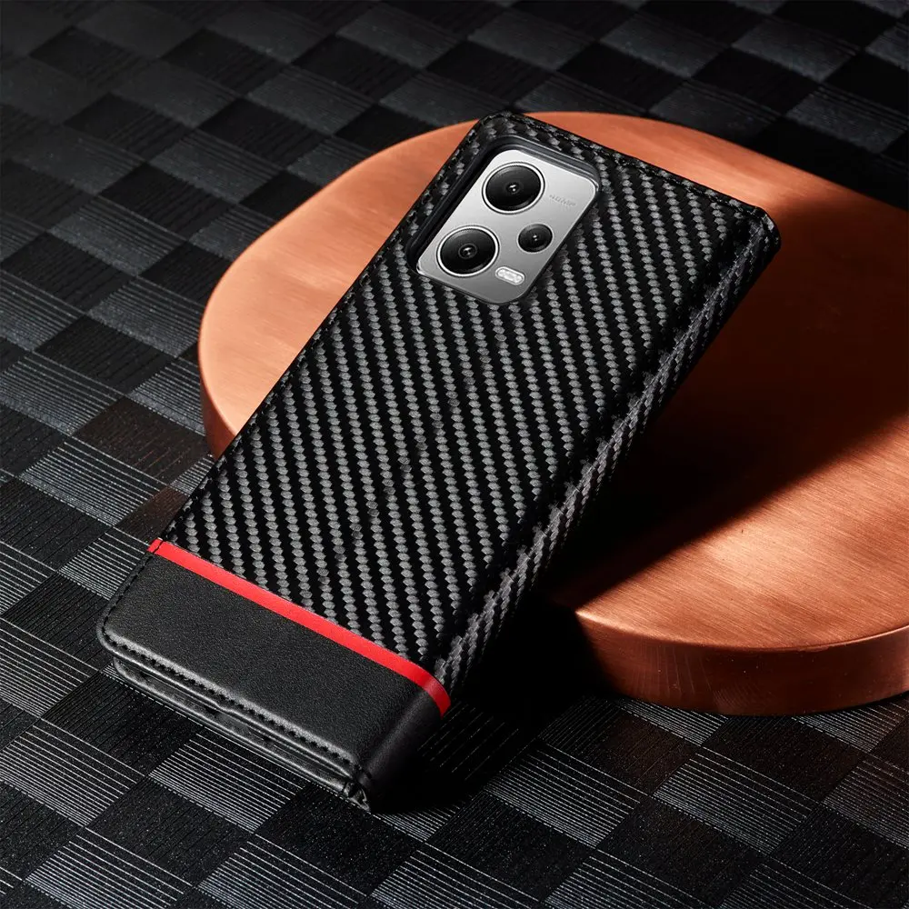 Leather Fiber Grain Flip Wallet Phone Case - Enhanced Protection and Style Cover