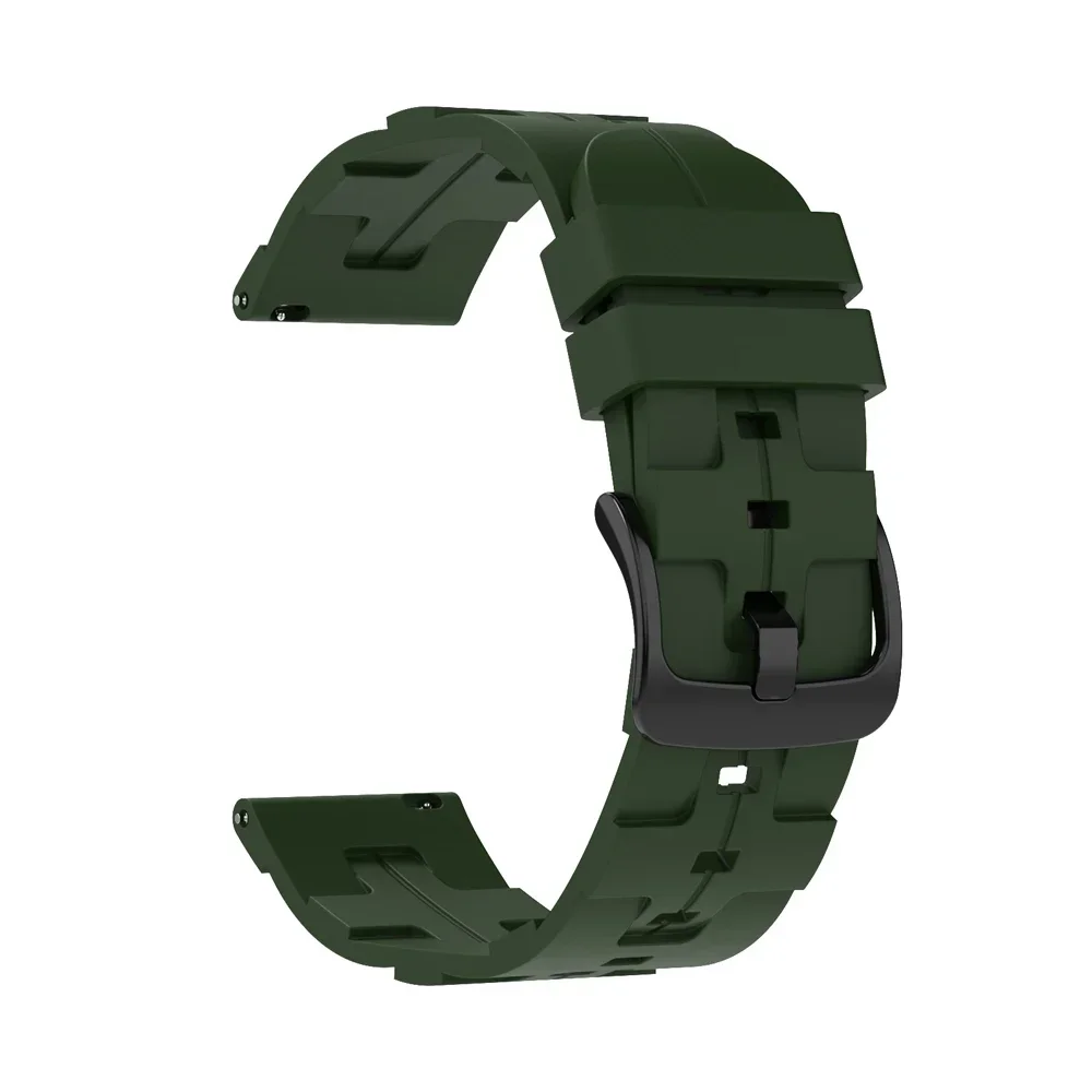 Silicone Sports Bracelet Watchband, 20mm/22mm Adjustable Strap