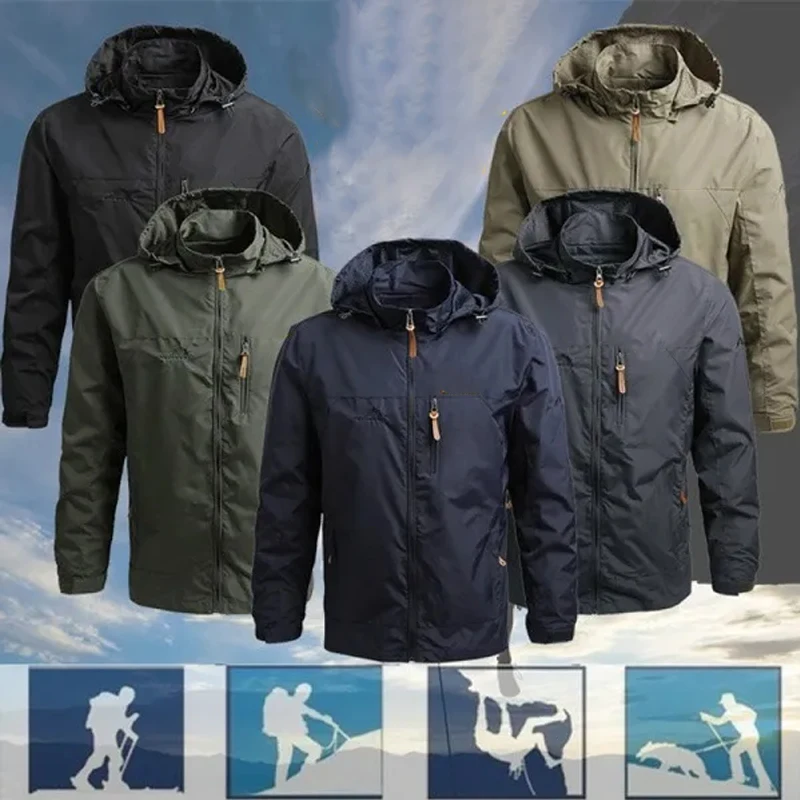 

Fashion Soft Shell Tactical Waterproof Raincoat Men's Army Jacket Coat Outdoor Sportswear
