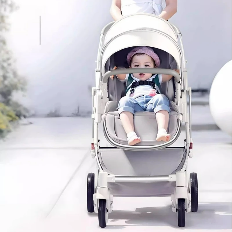Lightweight High-view Trolley Two-way Baby Carriage Newborn Baby Stroller Multifunctional Folding Stroller