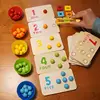 Kids Montessori Wooden Toys Hands Brain Training Clip Beads Montessori Beads Toys Educational Baby Board Math Toys for Children 1