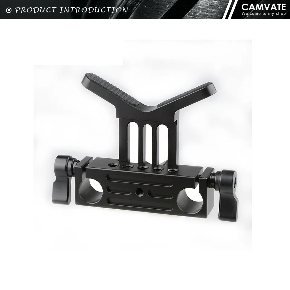Universal Camera Lens Support With Standard 15mm Dual Rod Clamp Rail Block For D