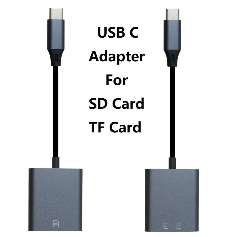 USB C SD Card Reader Adapter Type C Micro SD Memory Card Reader for TF Micro SDXC SDHC Compatible with iPhone 15/16 Galaxy memory card reader