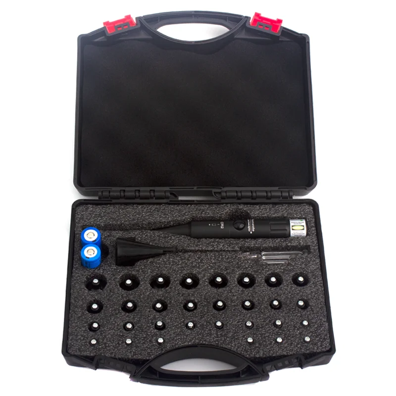 Bore Sight Kit 30Adpaters from .177 .22 to 12GA with Stable Centering Device Boresighter