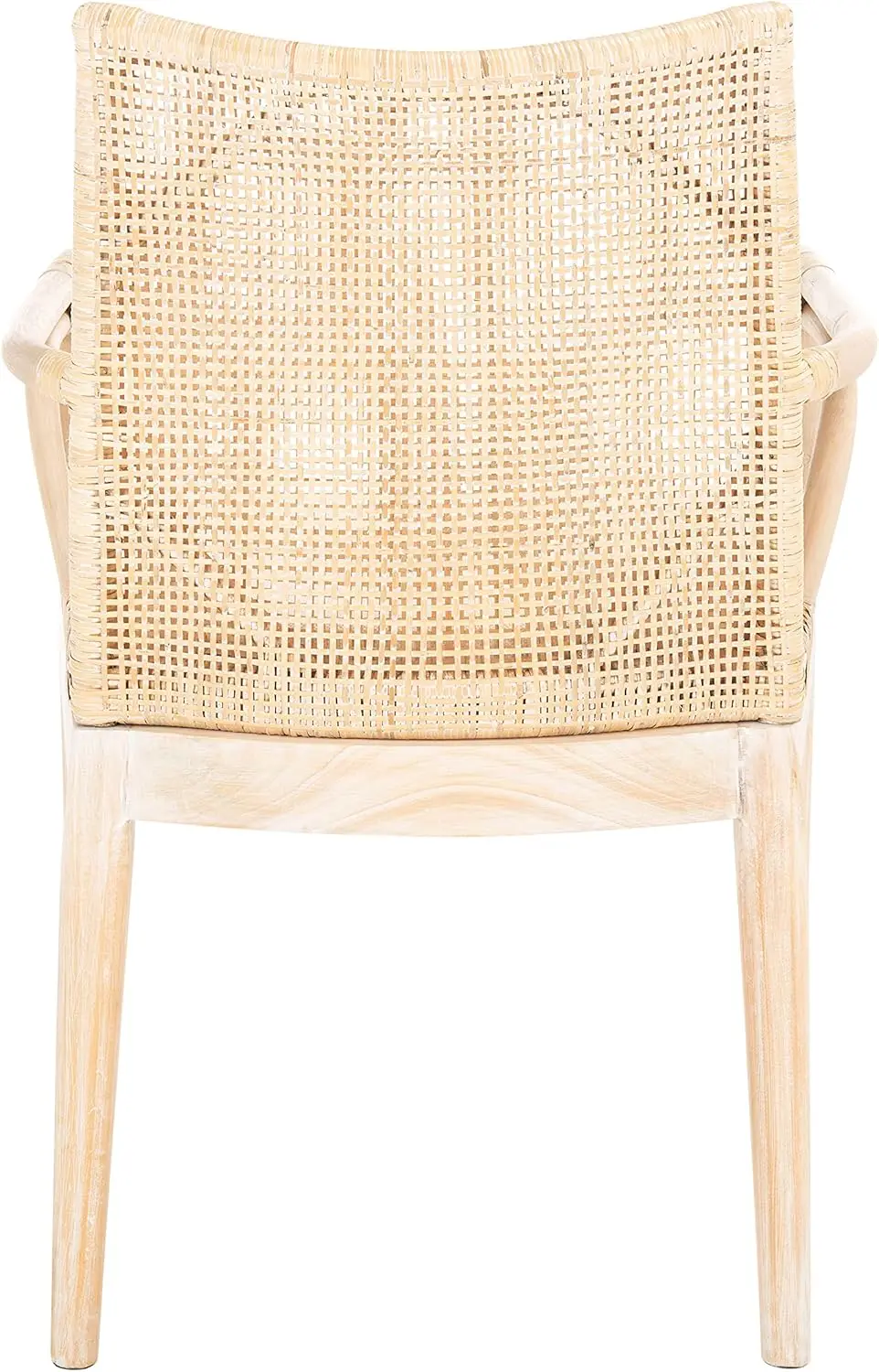Gianni Natural Wash Arm Chair with White Cushion 5