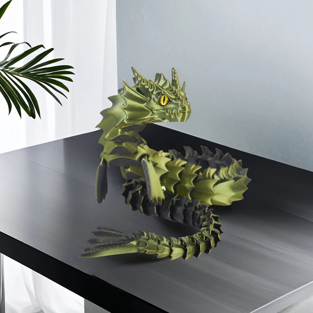 Executive Desk Toys Articulated Dragon Fidget Toy Flexible Joints Dragon Figurine Home Office Decor