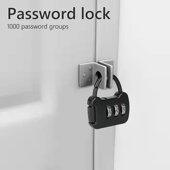 3 Digit Padlock Mini Case Lock Multi-Function Suitcase Lock Metal Luggage Lock Anti-theft with Code for Holiday Travel 1