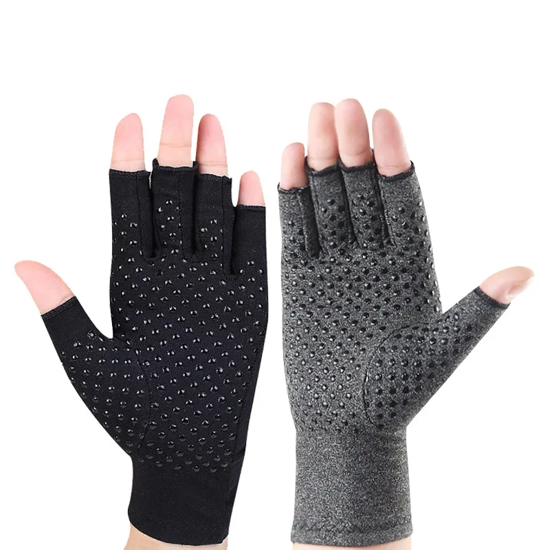 Adhesive Half Finger Cycling Gloves Anti-slip Sports Outdoor Fitness