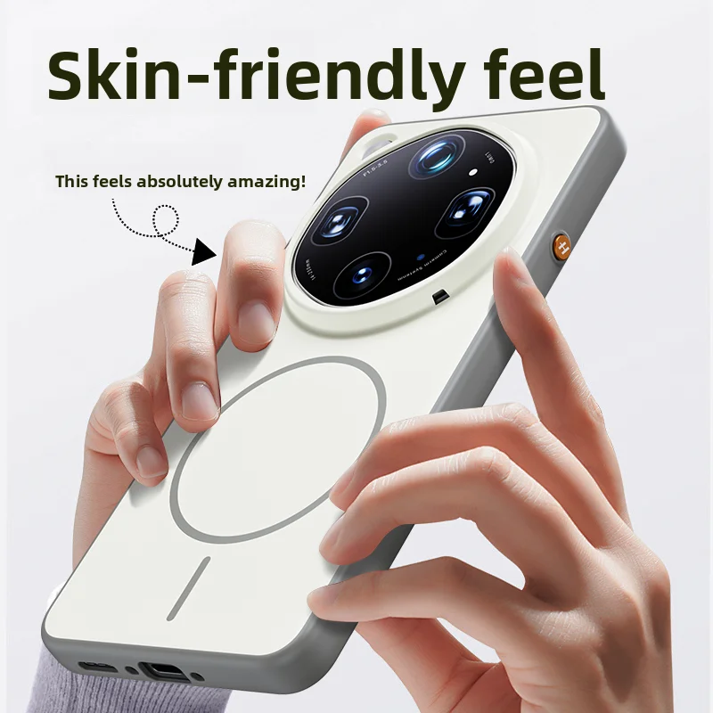 Ultra Thin Magnetic Ring Case with Full Cover and Skin-Friendly Design, Compatible with Wireless Charging