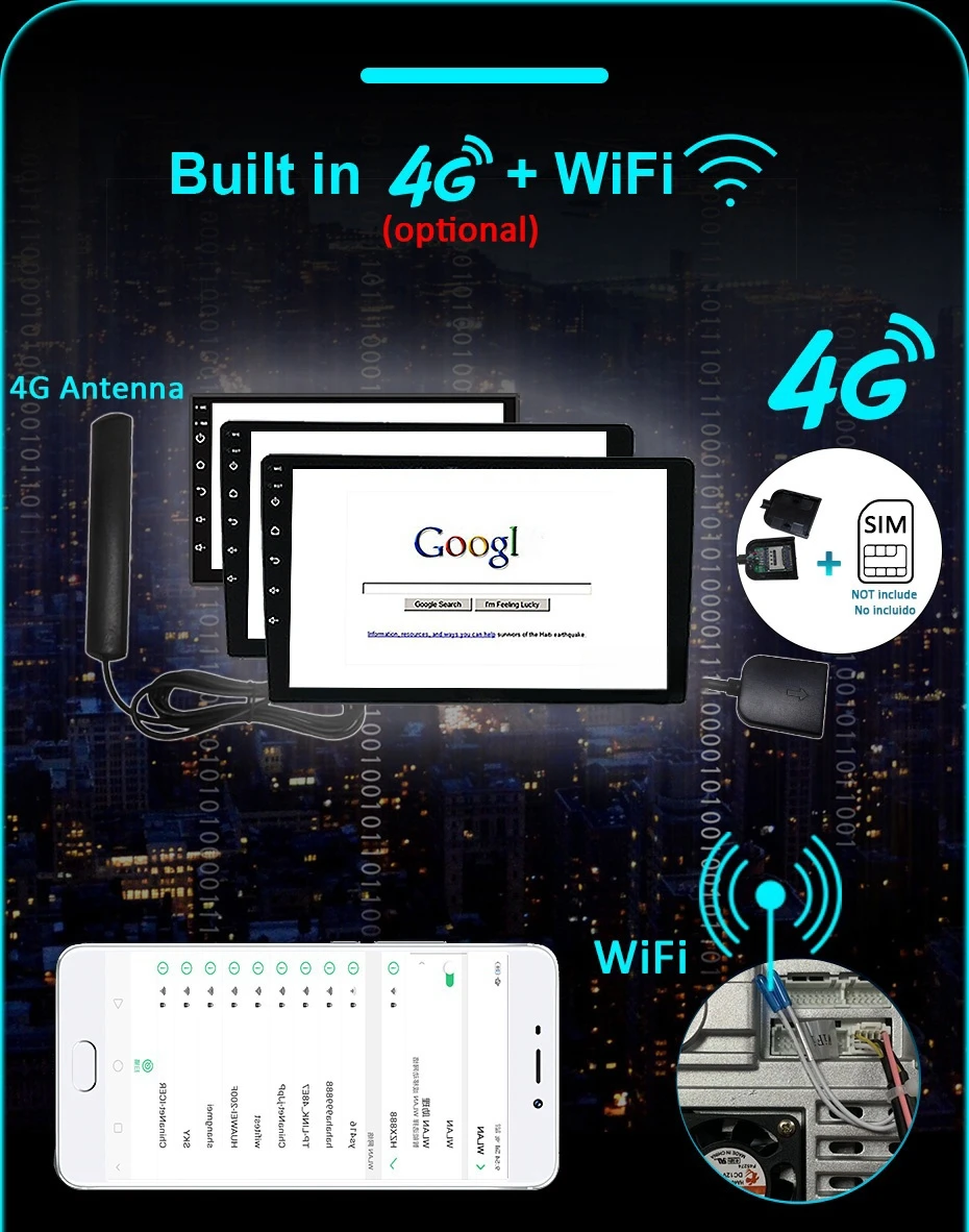 7 "9" 10 "Universal Android 14 Auto Autoradio Carplay für VW Volkswagen Nissan Hyundai 2 Din Autoradio Stereo Multimedia Player – Detail 14