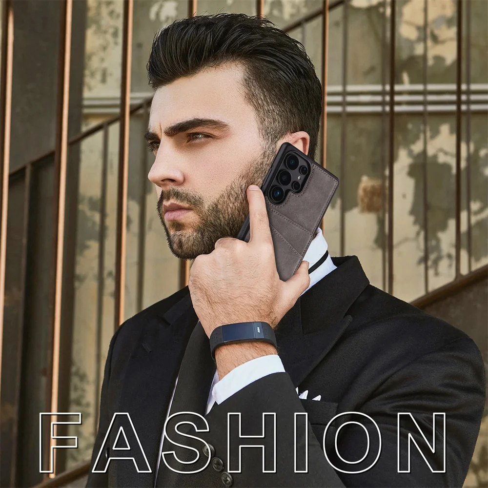 Retro Style Leather Phone Case - New and Enhanced Protective Cover