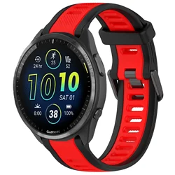 Premium Silicone Watch Strap - Versatile Band Bracelet in Multiple Sizes - 22mm Width (Black red)