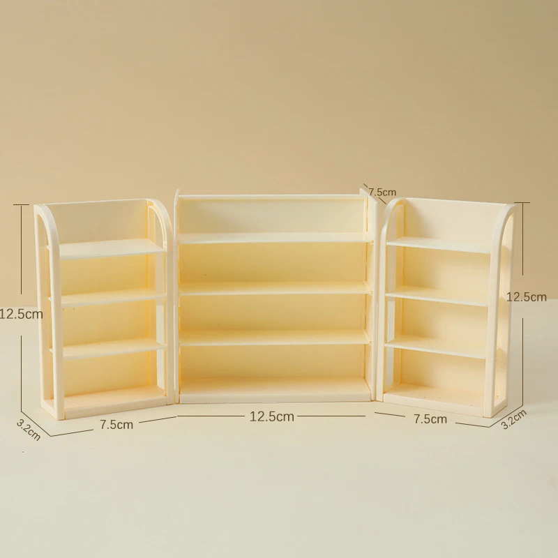80PCS Mini Simulated Supermarket with Four-sided Shelves Children's Play House Doll House Decorations Snacks Beverages Toy Model 6