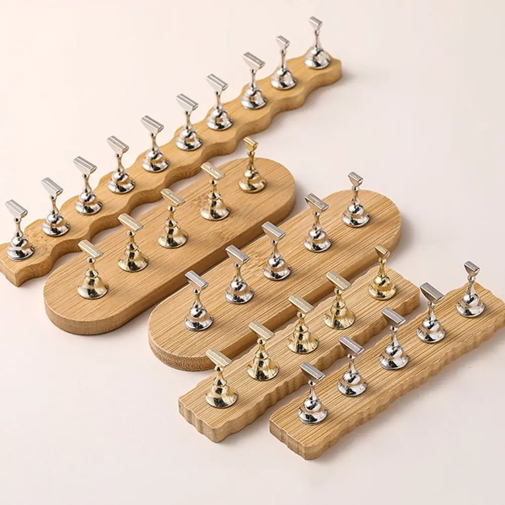 Nail Art Practice Magnetic Nail Holder INS Wooden False Nail Tip Holder Luxury Nail Showing Nail Display Chess Board