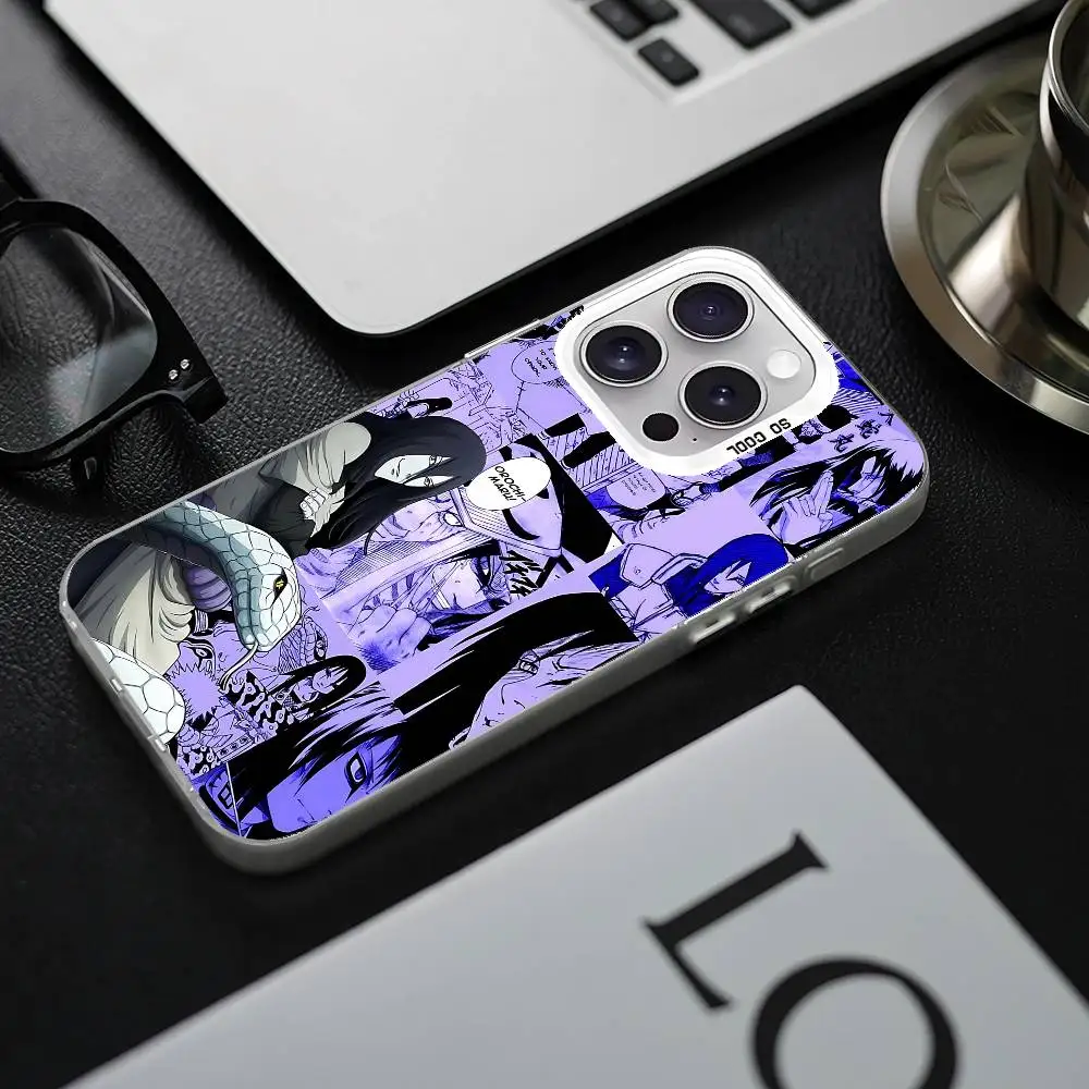 Premium Shockproof Silver Phone Case with Orochimaru Design