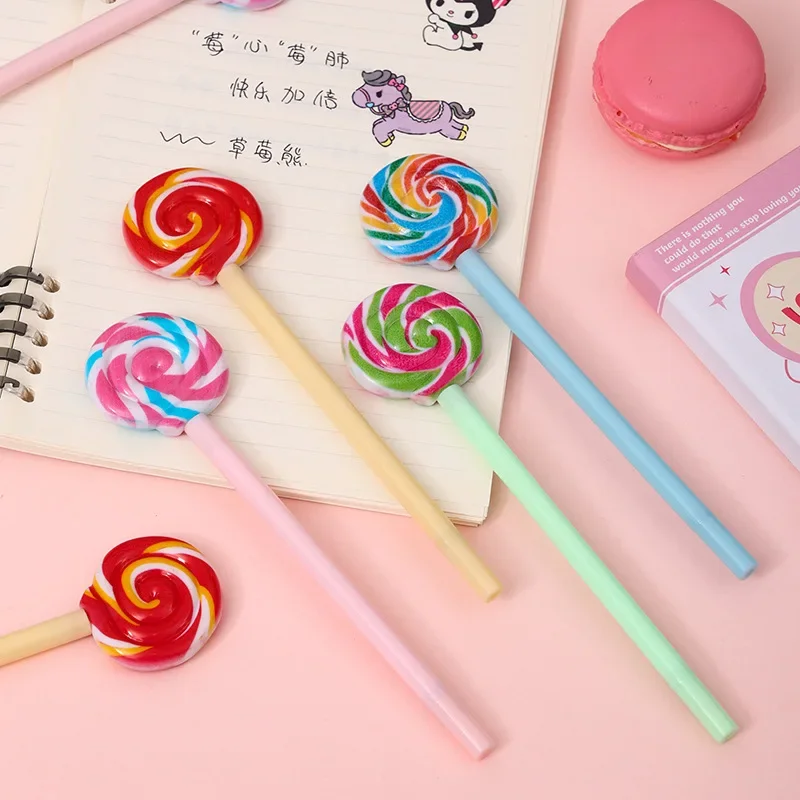 24Pcs Wholesale Creative Simulation Lollipop Modeling Neutral Pen Student Gifts Prizes Creative Stationery gel pens 6