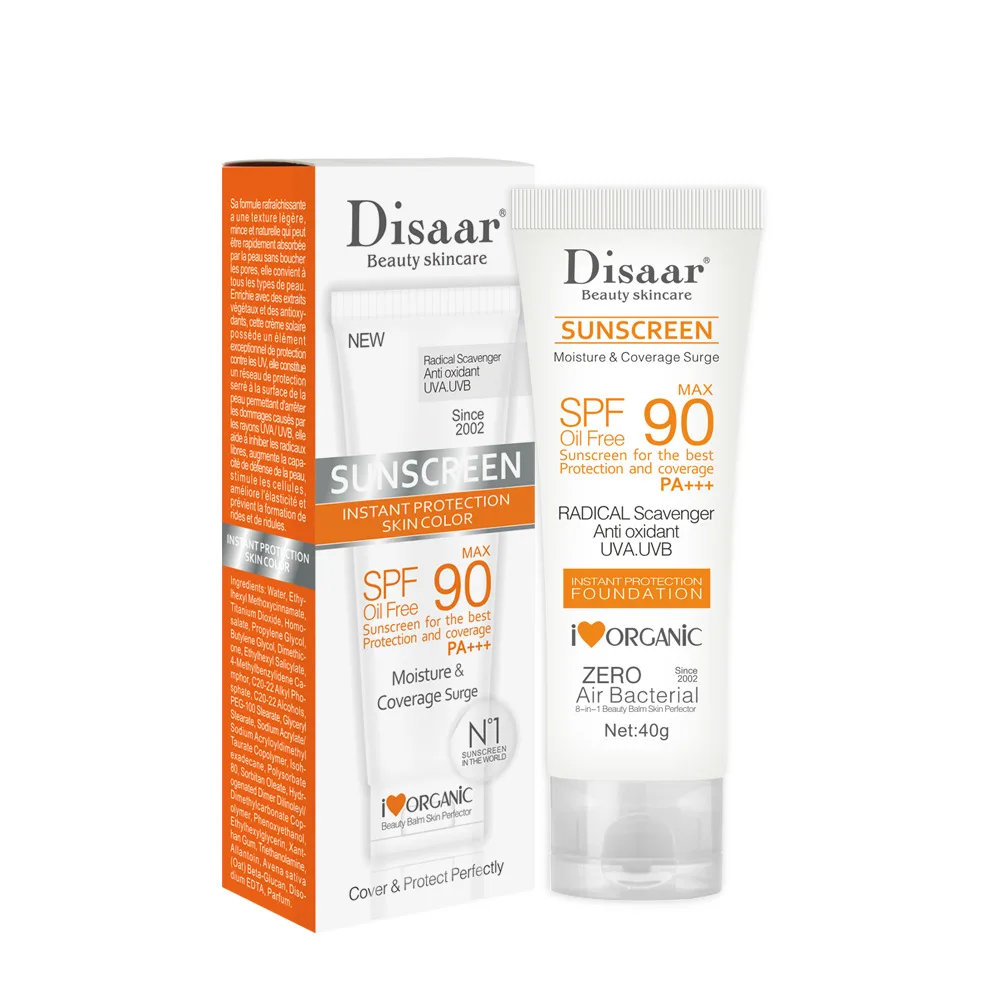 Disaar 40g Sunscreen Cream SPF 90 Body Protector Solar Lotion Original Facial UV Protection