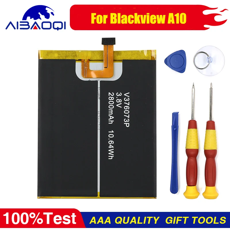 

XUNQIYI 100% Brand New Original For Blackview A10 Mobile Phone Battery High Capacity 2800mAh Replacement Batteries