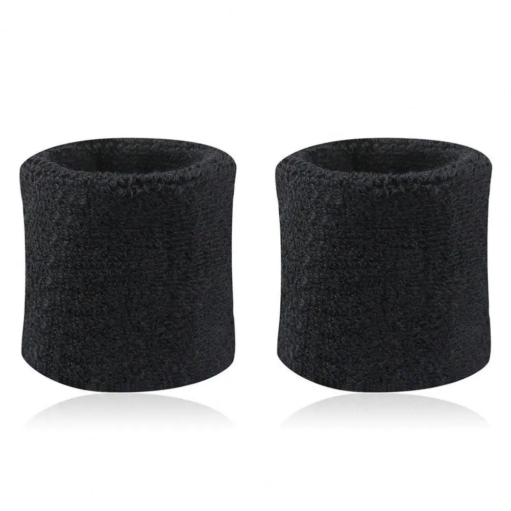 2Pcs Sports Double Wrist Sweat Wristbands Thickness Terry Cloth Moisture Wicking For Running Athletic Football Basketball wrist sweat wristbands wrist sweatband