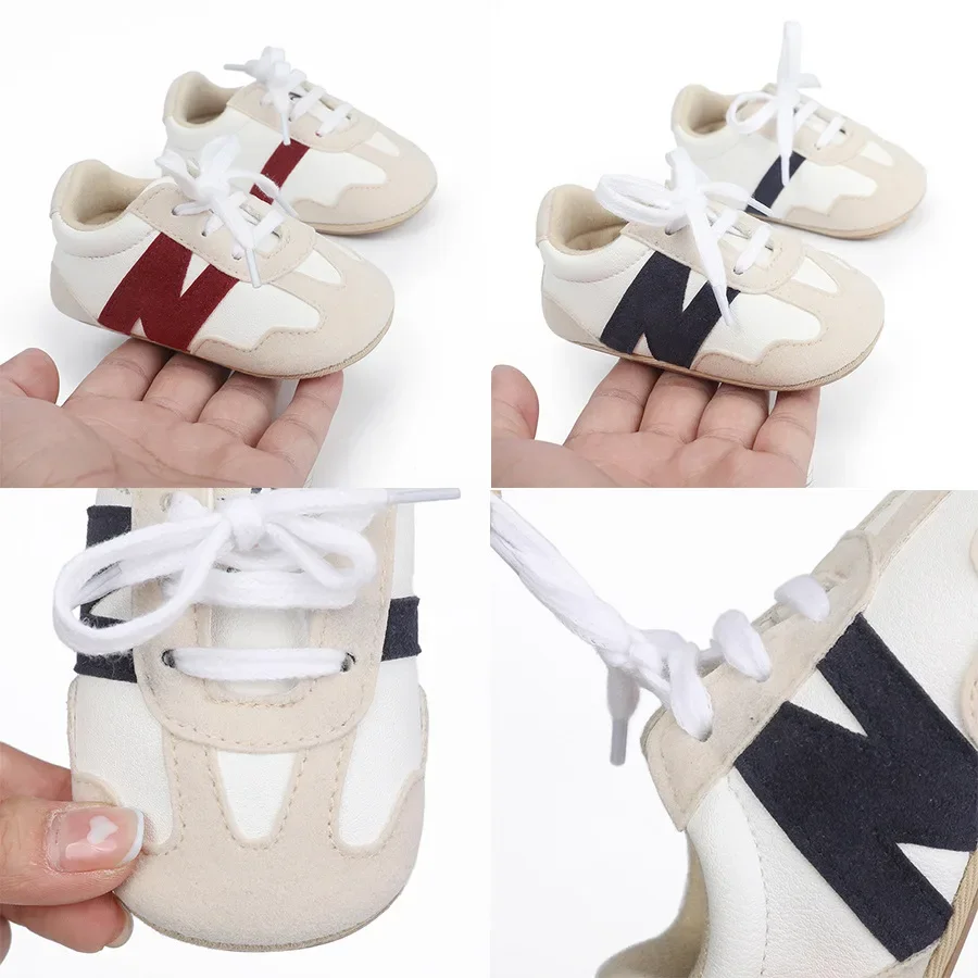 Baby Shoes Canvas Sneakers Sneakers Shoes Newborn Baby Sneakers Letter Patchwork Baby Casual Shoes Anti-slip Hundred Toddler Boys Girls Shoes 0-18 Months