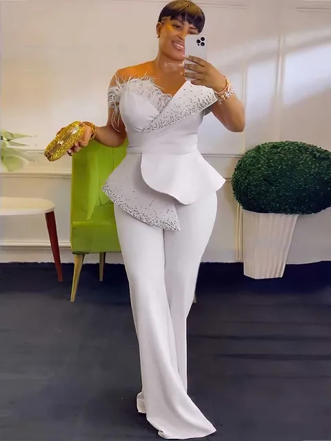 גבוה מותן strapless סרבל קולר גברת ערב ומסיבה צינור העליון סרבל נשים לנשים אלגנטי יום הולדת סקסית 1