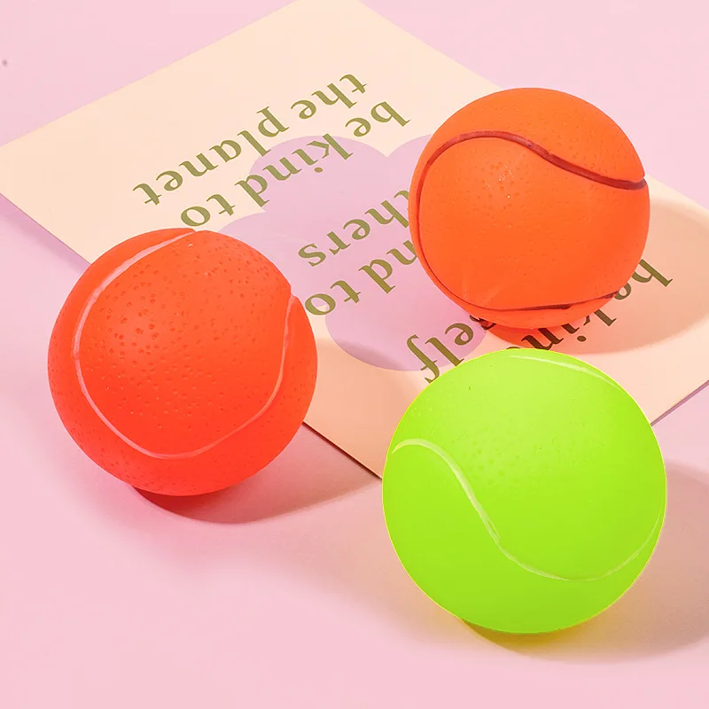 Pet Dog Tennis Ball Thrower Chucker Launcher Play Toy for Outdoor Indoor Sports Mega Pet Toy 6.5cm Unbreakable Vocal Dog Ball 3