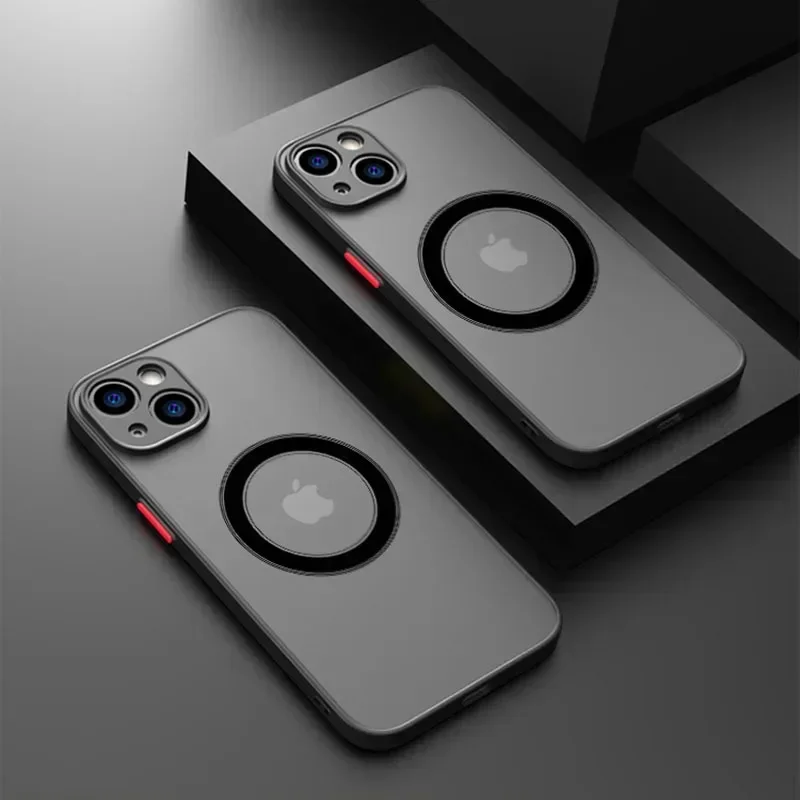 Luxury Magnetic Wireless Charging Tpu Soft Shockproof Phone Case Cover 
