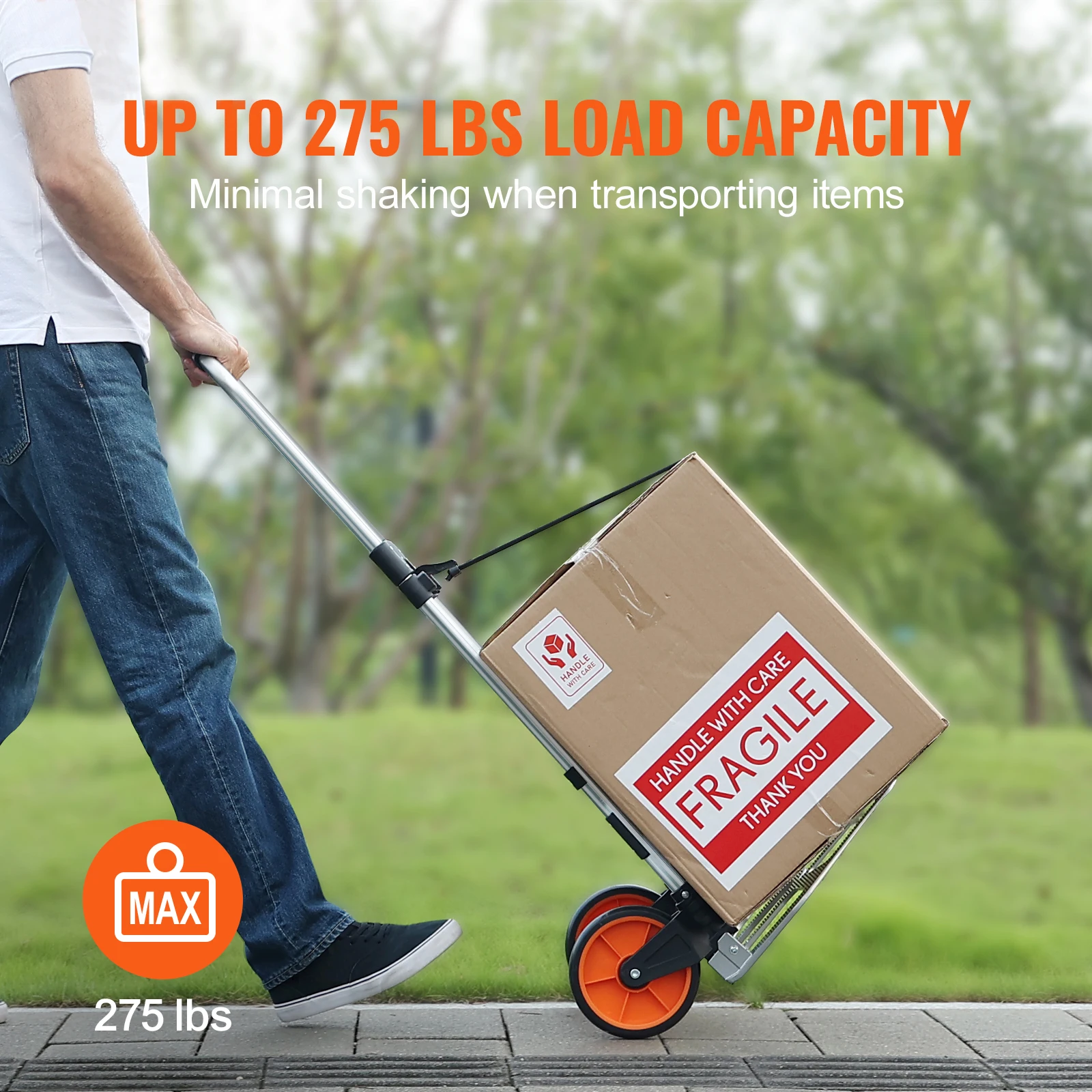 Buy Portable Folding Hand Cart, Aluinu Hand Truck, Push Truck Trolley - View #2