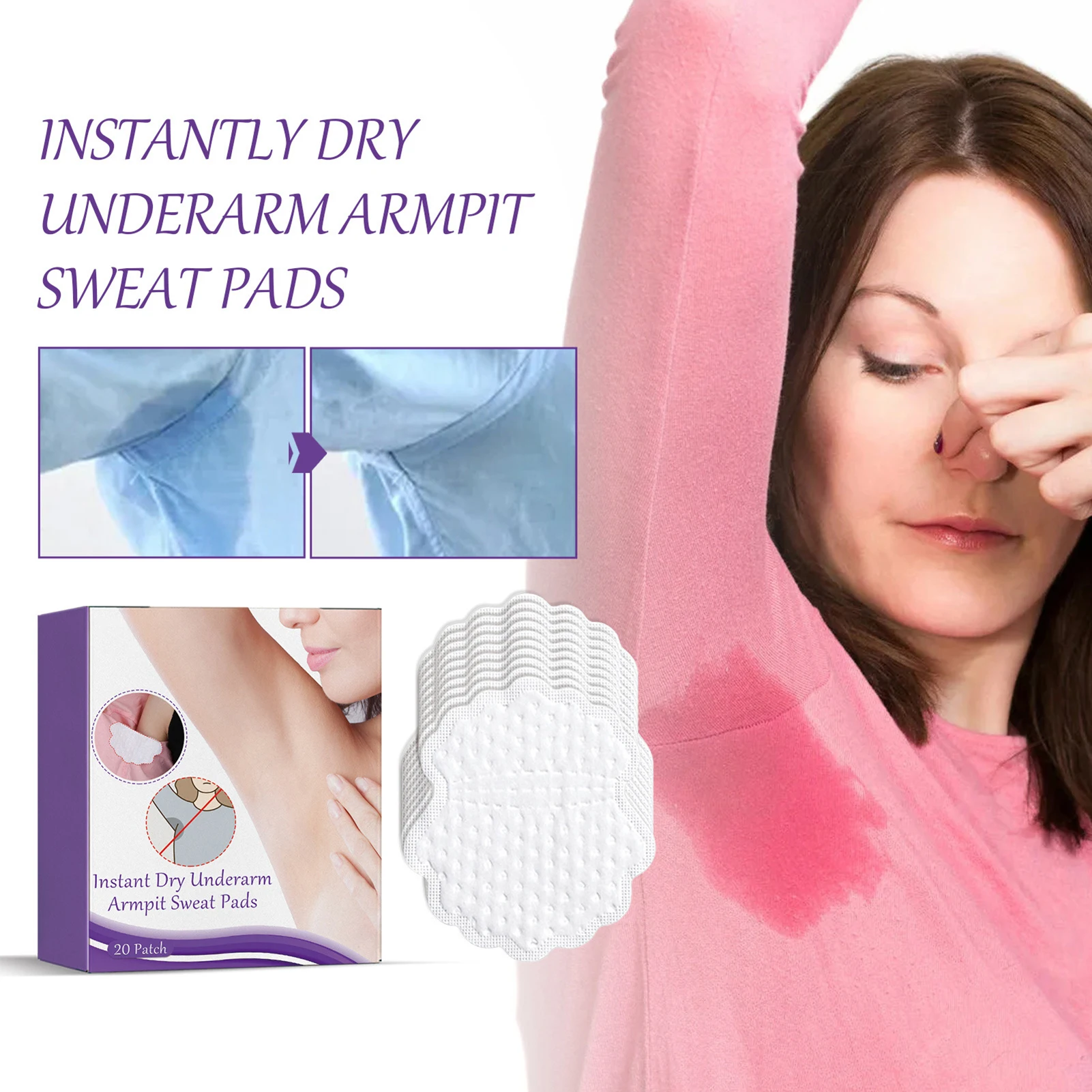 

20 шт., одноразовые подмышечные вкладыши от пота