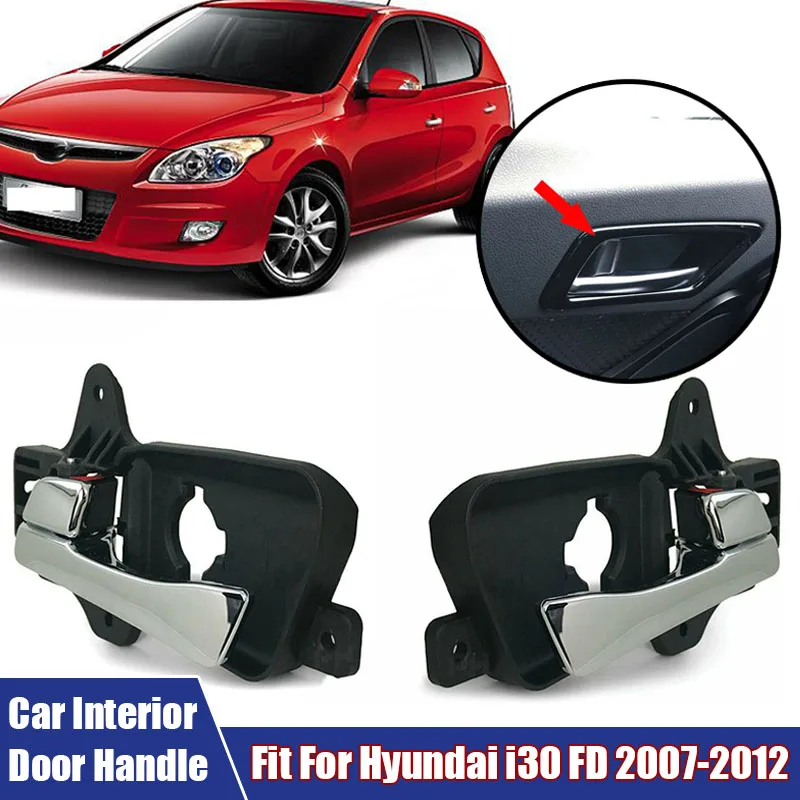 Car Left & Right Side Front Rear Inner Door Handle Trim Frame Cover